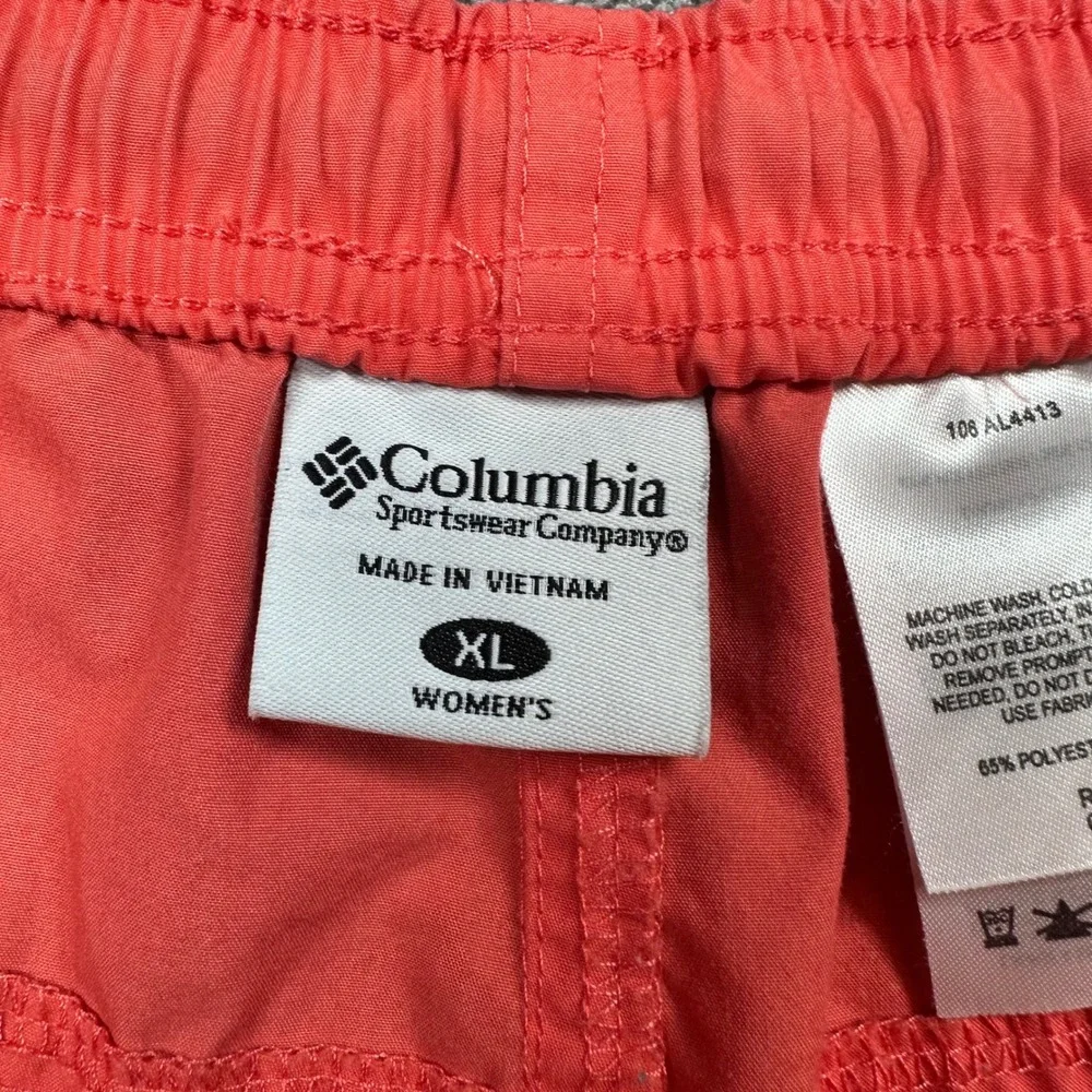 Columbia Shorts Mens XL Coral Pink   Elastic Waist Hiking Outdoor